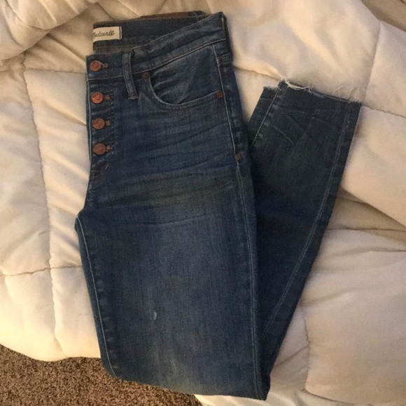 button through jeans